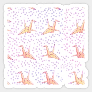 paper bird pattern Sticker